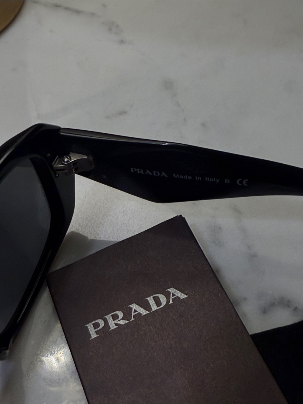 Prada Black Geometric Frame Sunglasses - Picture 6 of 12